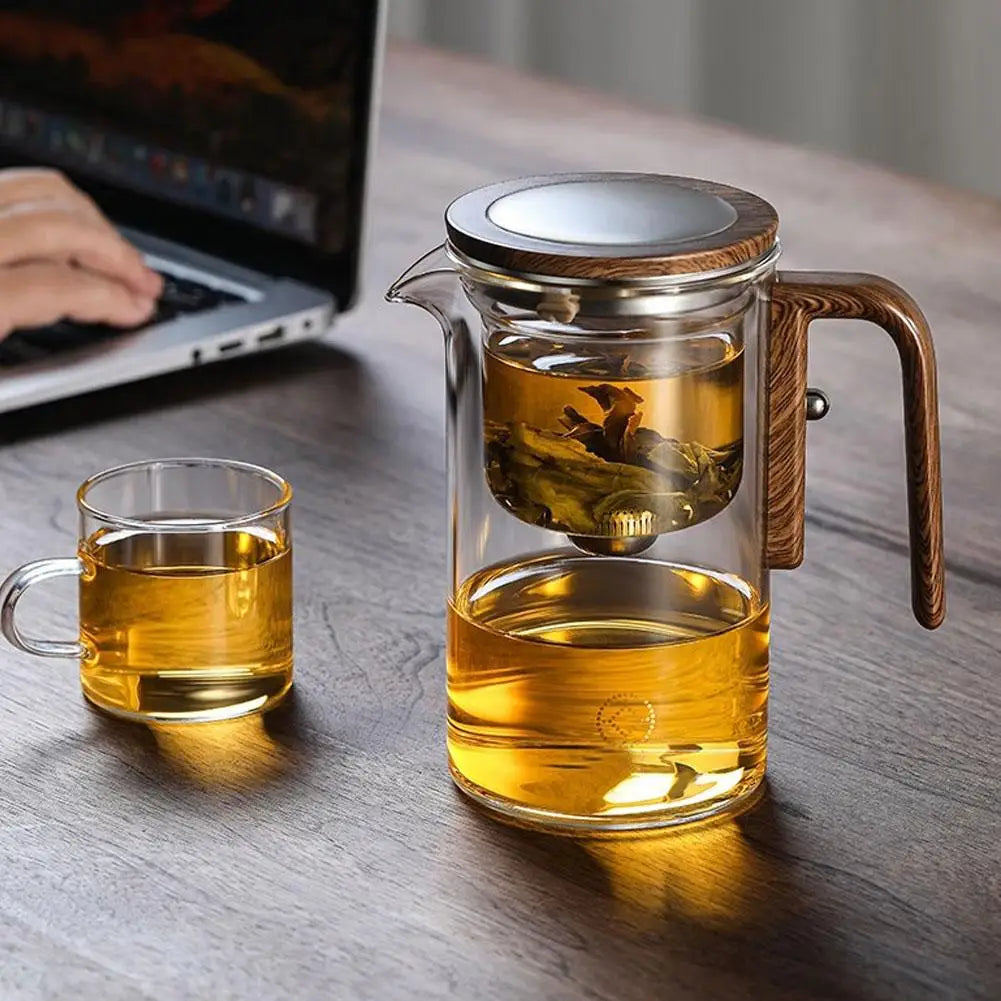 Glass magnetic tea pot