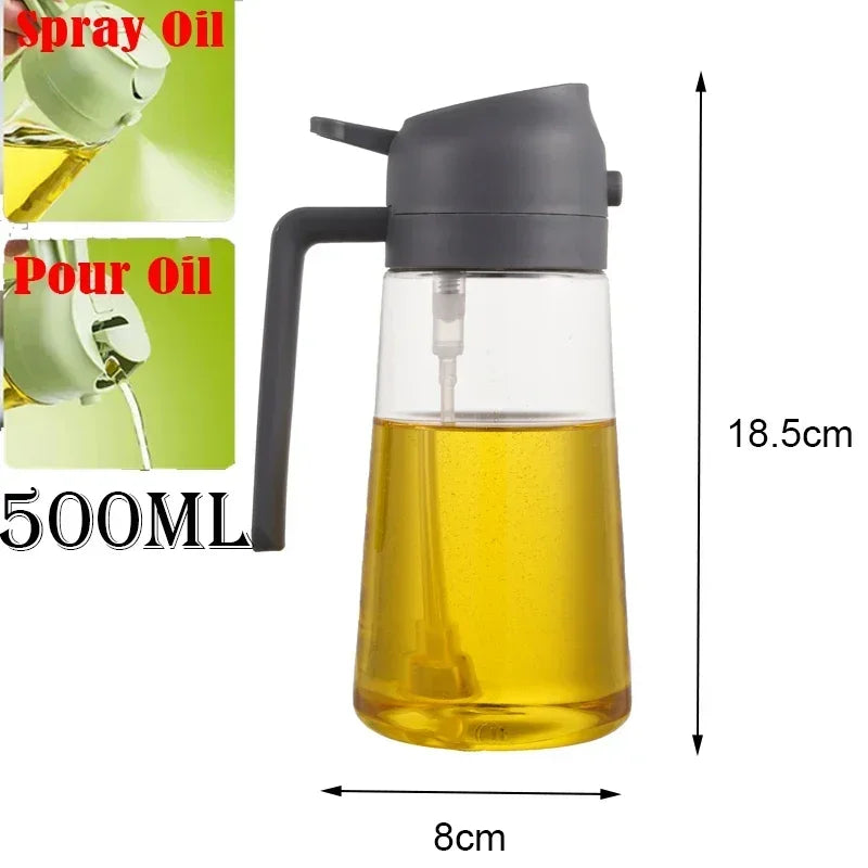 2 in 1 oil spray glass bottle