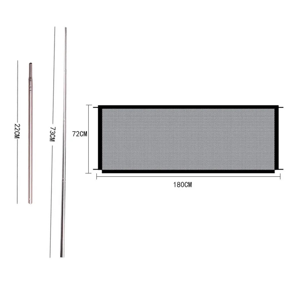 portable dog isolation gate with net folding