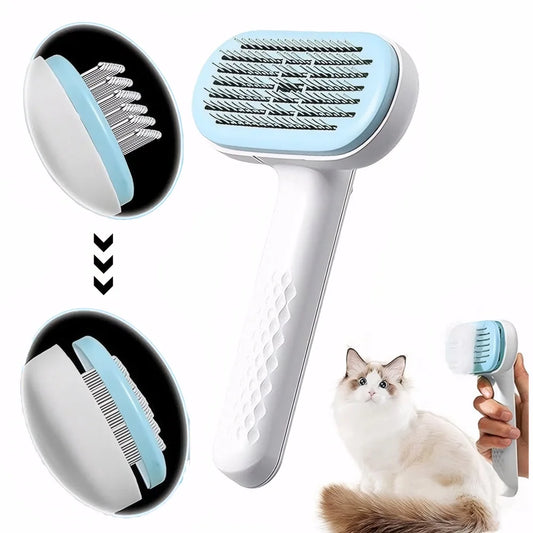 self cleaning pet hair removal comb
