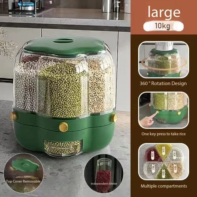 360° Rotating Cereal Dispenser Container