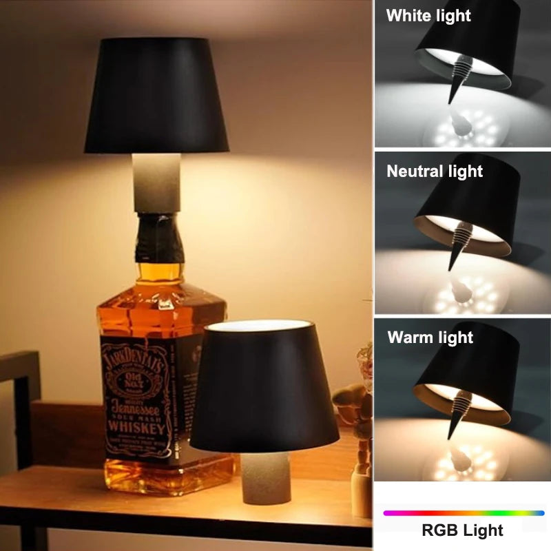 LED bottle table lamp