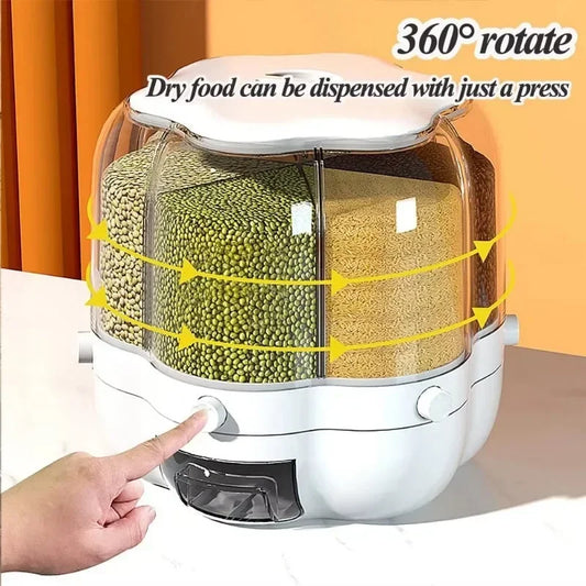 360° Rotating Cereal Dispenser Container
