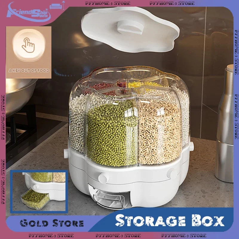 360° Rotating Cereal Dispenser Container