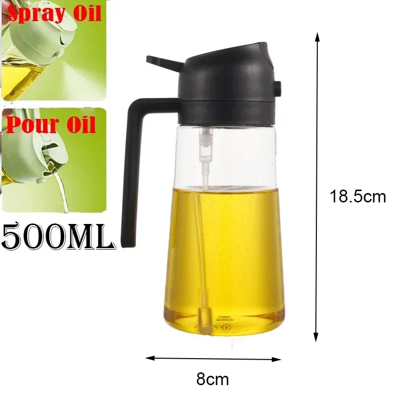 2 in 1 oil spray glass bottle