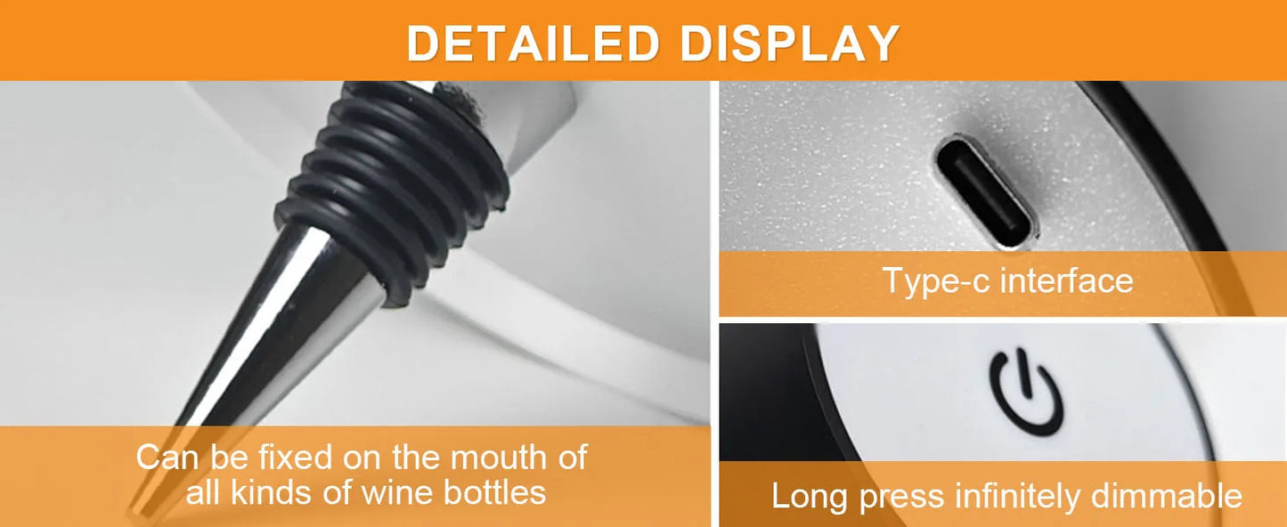 LED bottle table lamp