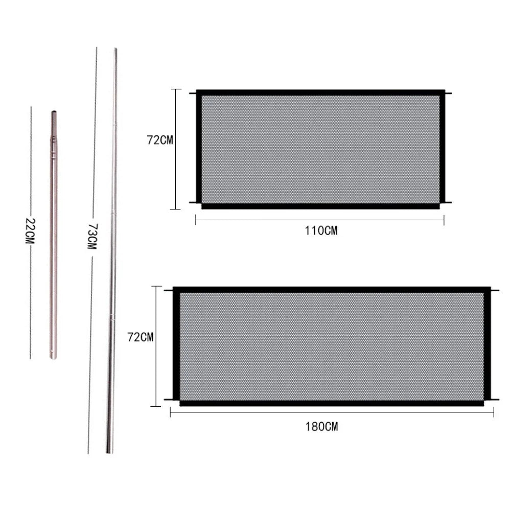 portable dog isolation gate with net folding