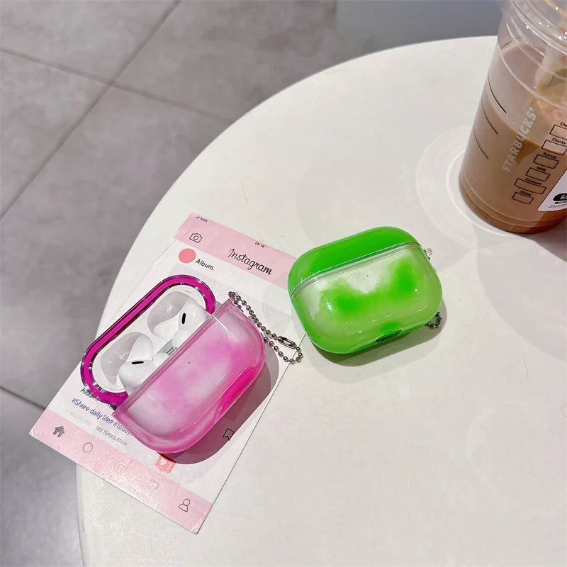Shiny Luminous Quicksand Headphone Case Cover for airpodes pro 4 3 2