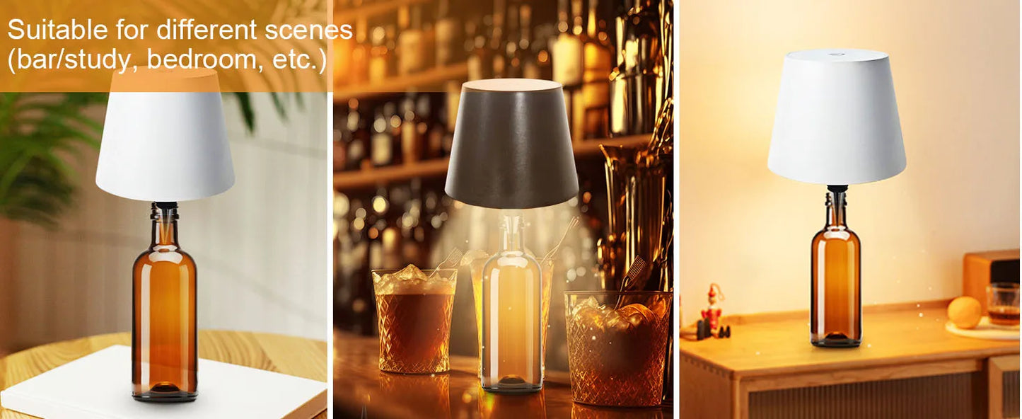 LED bottle table lamp