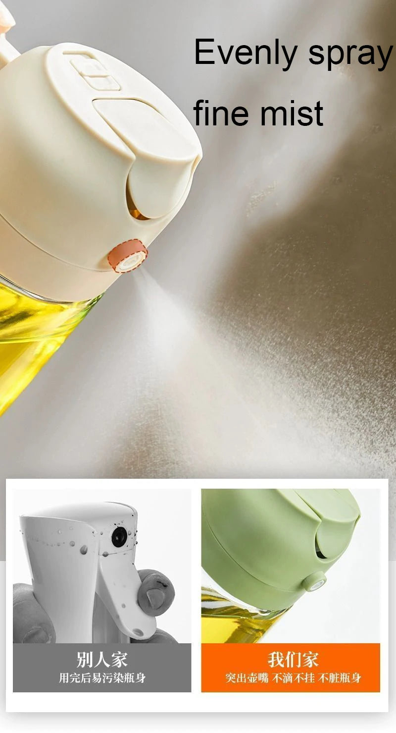 2 in 1 oil spray glass bottle