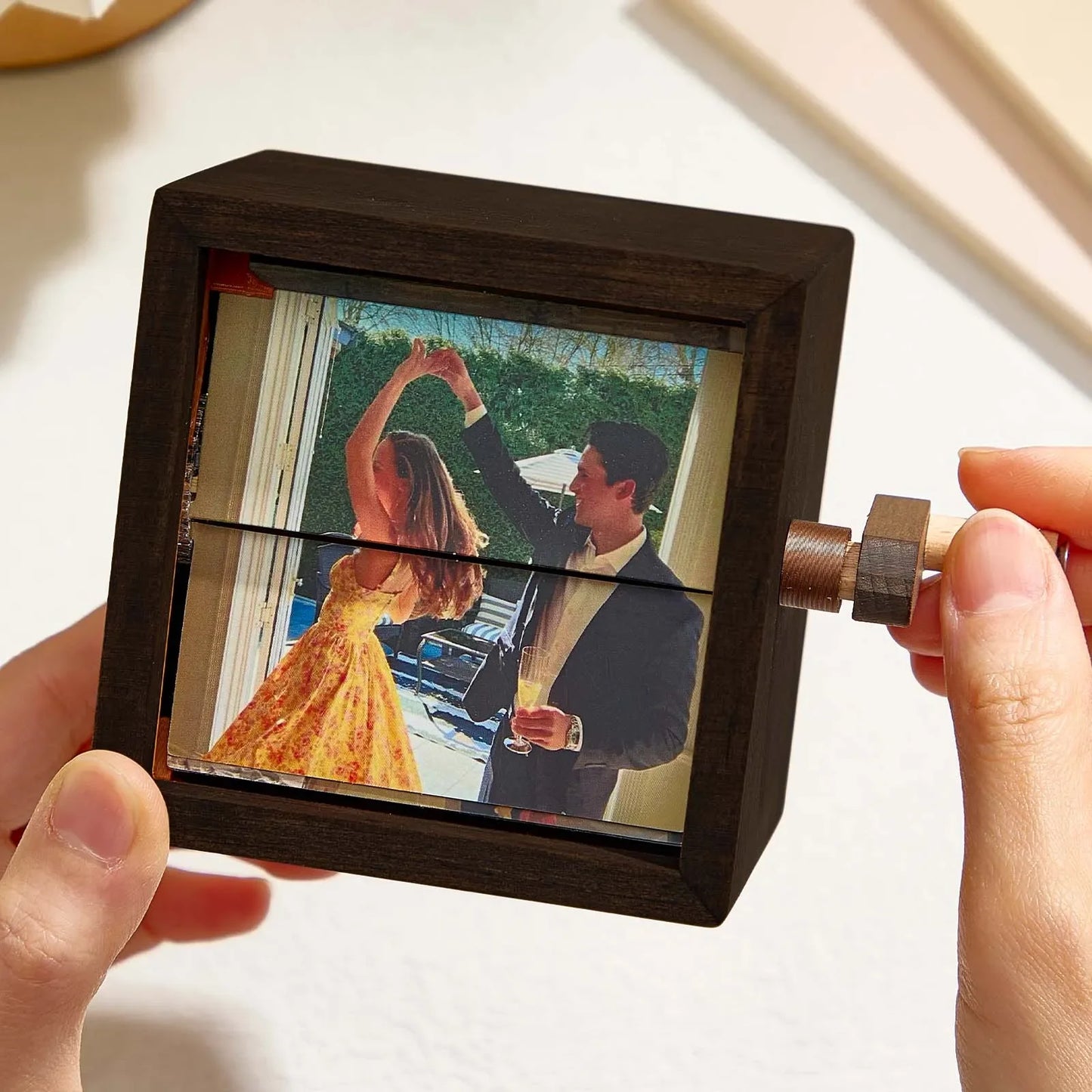 Custom Hand-cranked Photo box with light