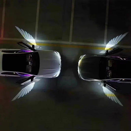 2Pcs LED Car Angel Wings for car door