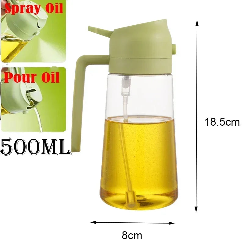 2 in 1 oil spray glass bottle