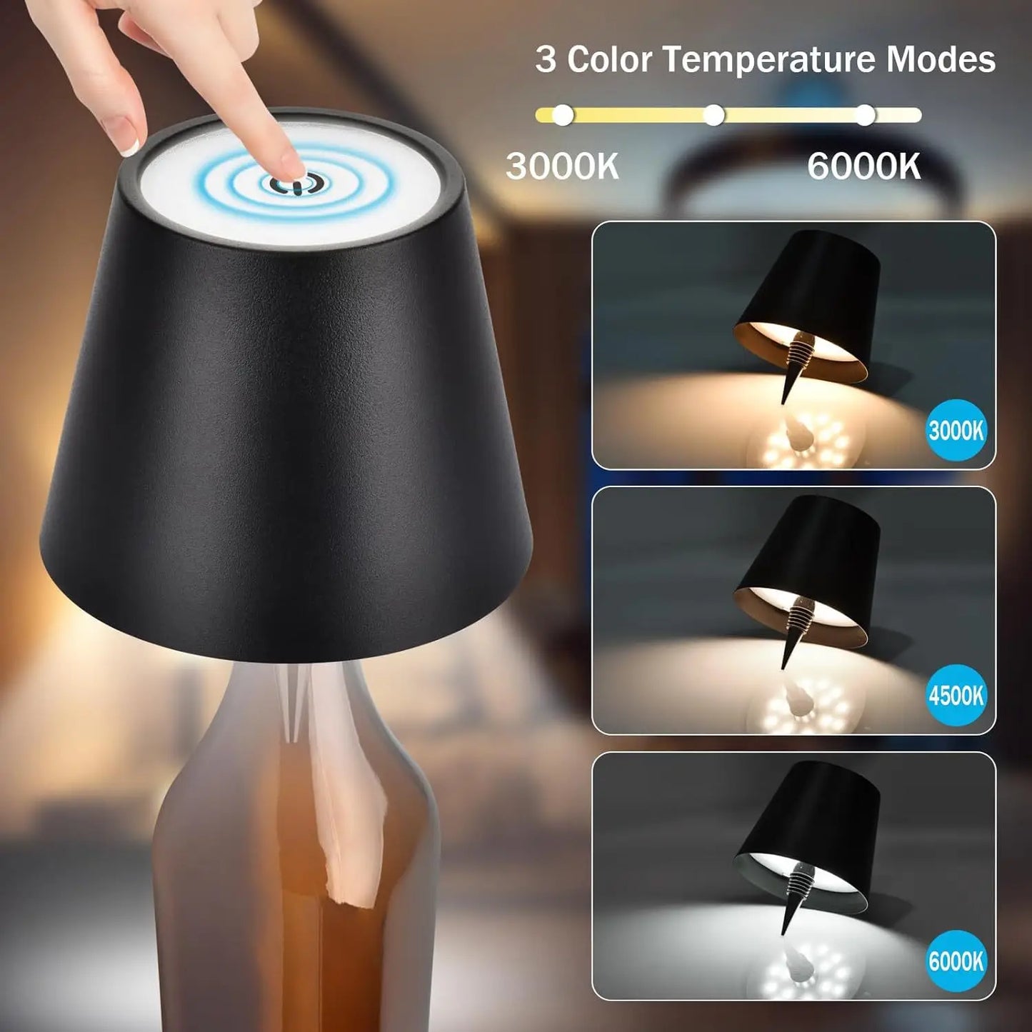 LED bottle table lamp