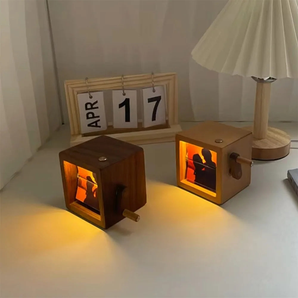 Custom Hand-cranked Photo box with light