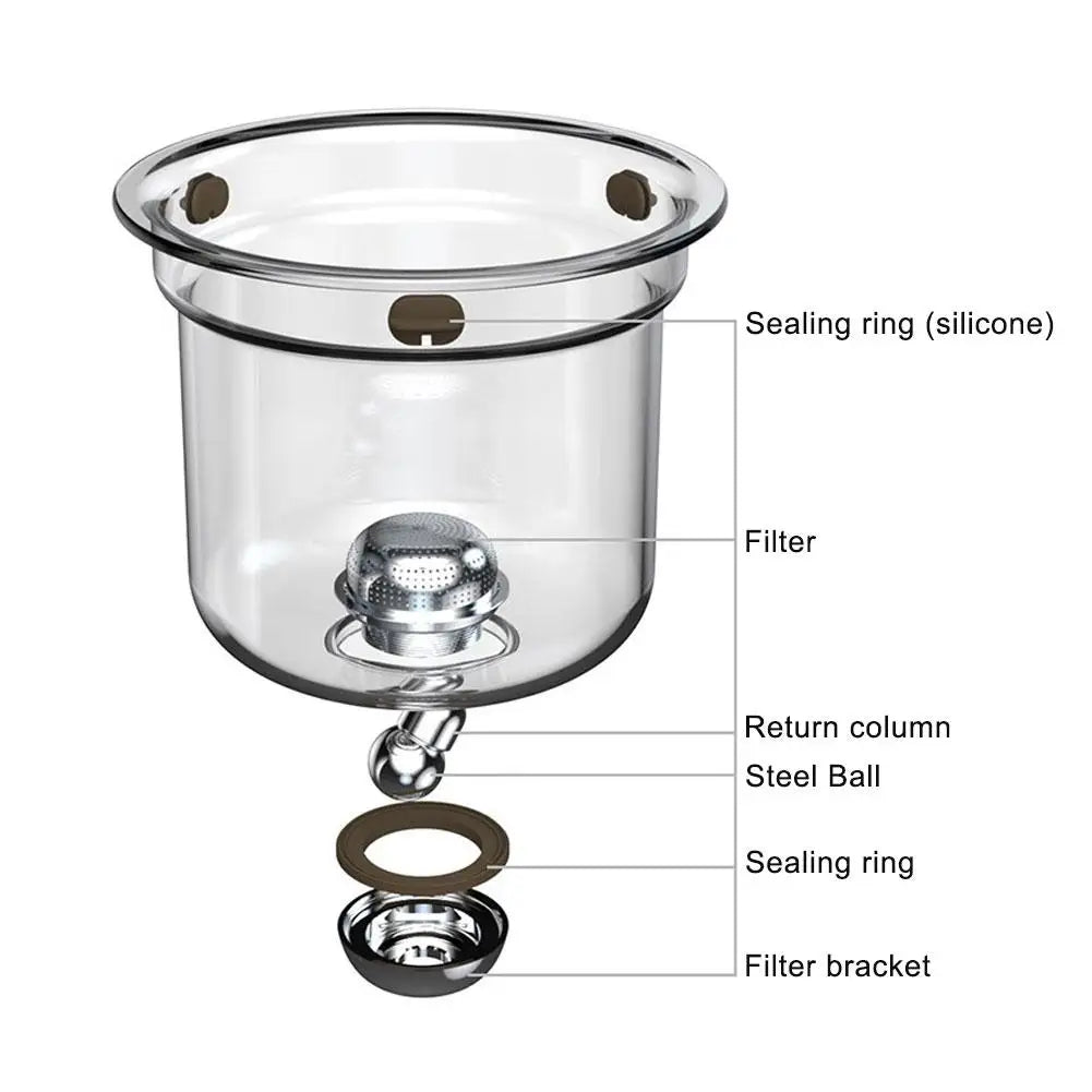 Glass magnetic tea pot