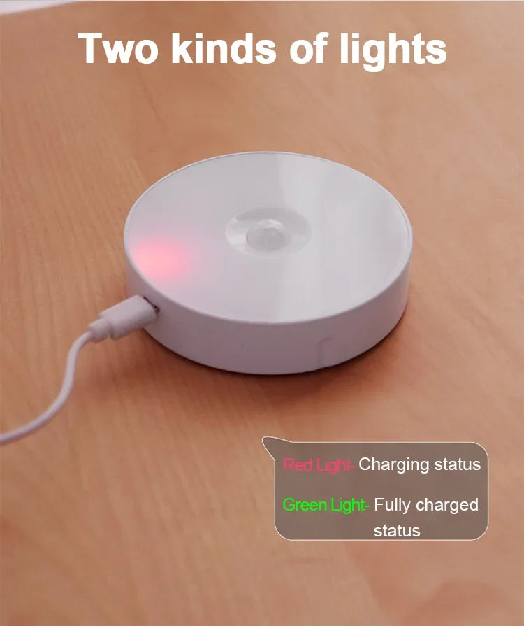 3PCS LED Motion Sensor Light Night Light USB rechargable